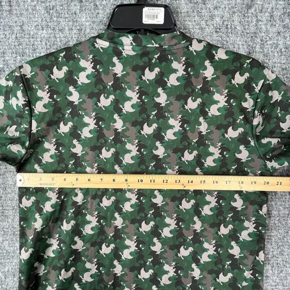 Zaxbys Shirt Mens Small Green Camo Fast Food Retail Employee Uniform Chicken - Picture 6 of 9